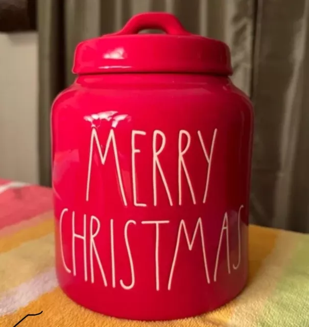 Rae Dunn Canister Cookie Jar Artisan Collection By Magenta Large Merry Christmas