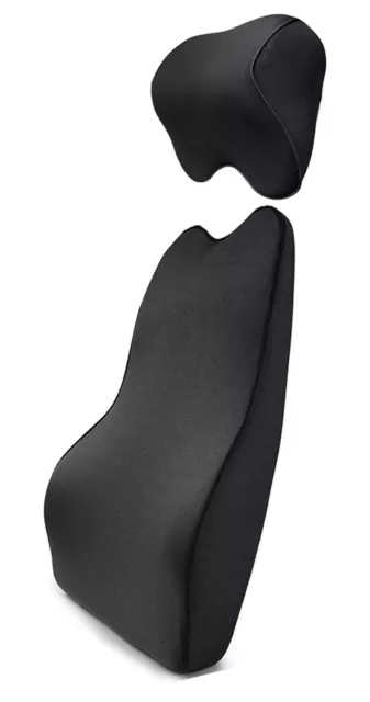 Tektrum Orthopedic Lumbar Cushion & Headrest Neck Pillow Kit for Car Seat-012011