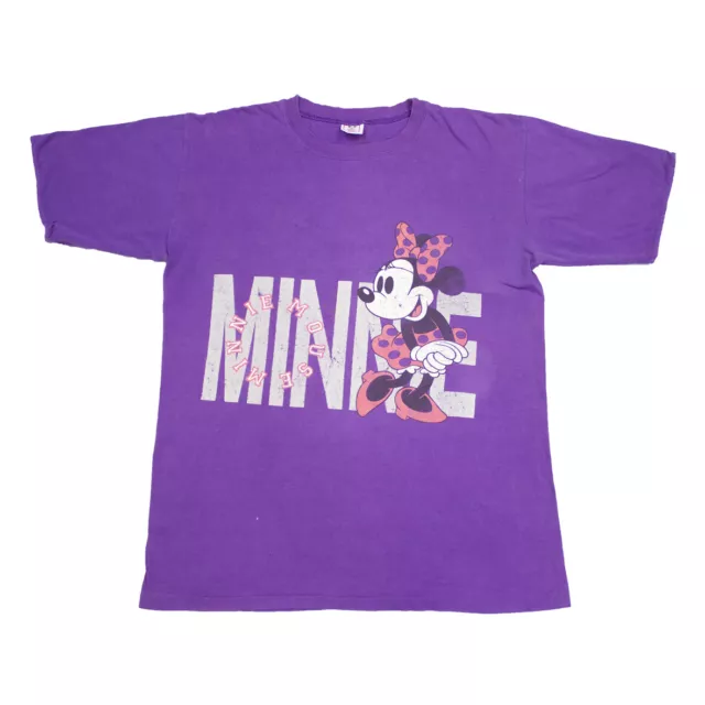 T-shirt mouse Minnie | T-shirt viola personaggio cartoni animati Disney vintage anni '90