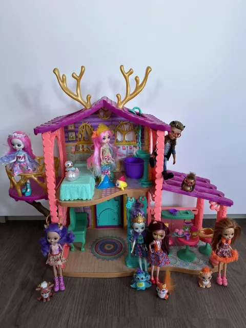 Enchantimals Set Haus mit 7 Puppen und ihren Tieren