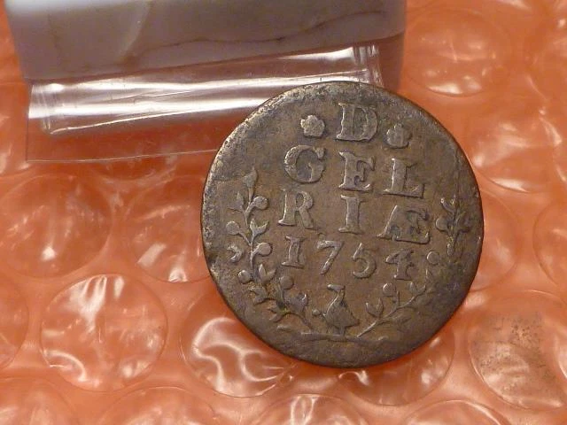 1754 Colonial Dutch NY D GELRIAE 1st New York Penny Goose MM RARE #3C