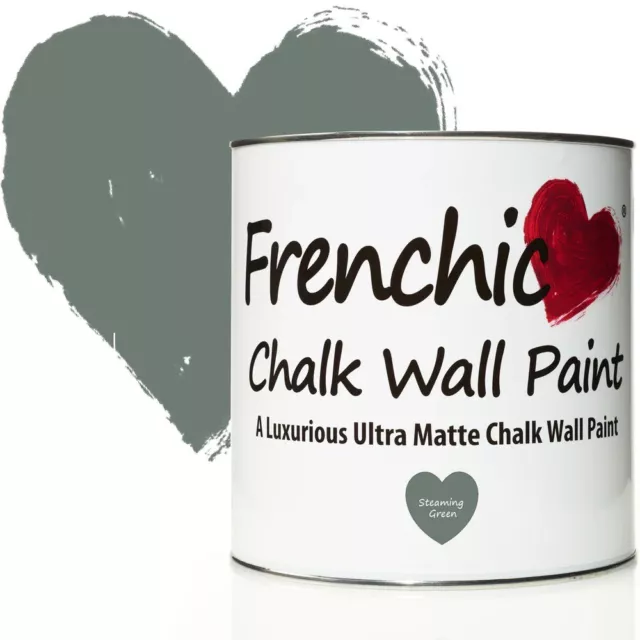 Frenchic Chalk Wall Paint Steaming Green  2.5l Fast Dispatch, Tracked