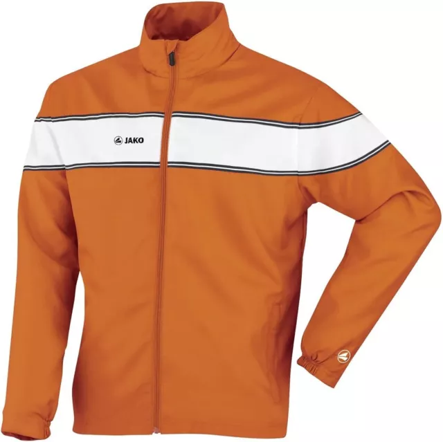 JAKO Damen Jacke Sportjacke Präsentationsjacke Player, Orange/Weiß, 40