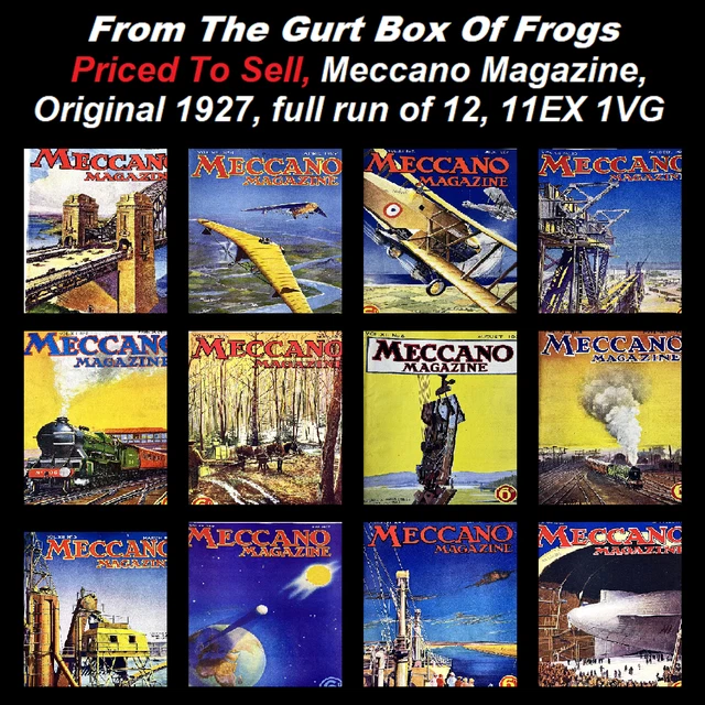 MECCANO MAGAZINE 1927 FULL YEAR 12 Individual Issues 11 EX 1 VG
