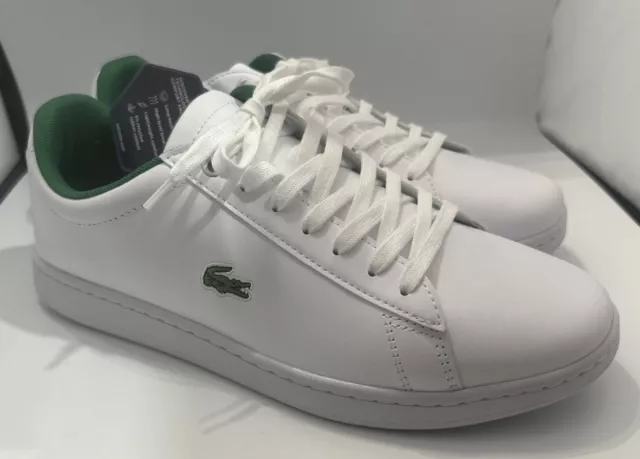 LACOSTE Hydez 119 1 P Sma Leather Sneaker Men's Size US 8 1/2 White/Green