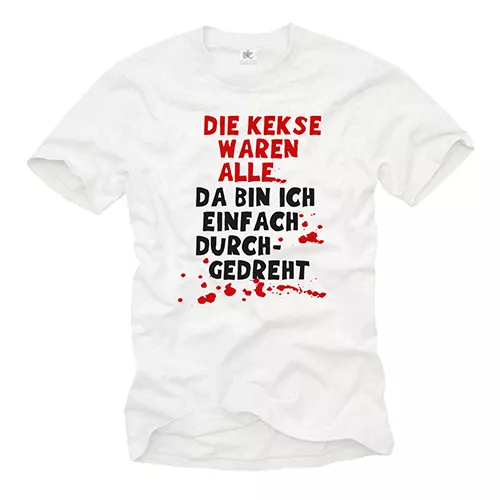 Funny Men T-Shirt With Crazy German Slogan - Short Sleeve Nerd Design Tee