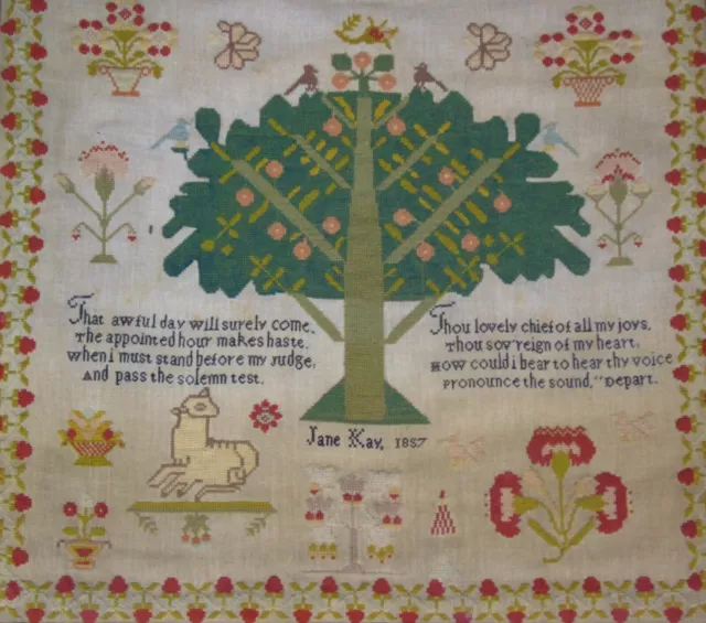 A Good 19th Century Embroidery Sampler by Jane Kay 1897 3