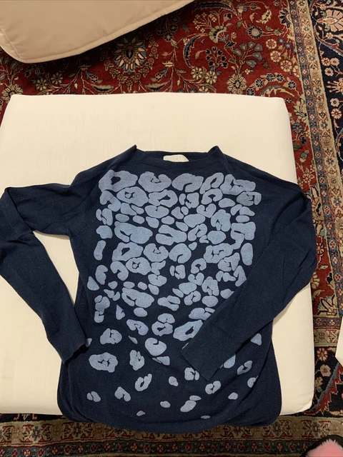 Maglione donna fantasia Classico elegante Pullover maniche lunghe Blu
