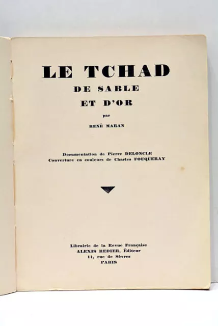 Maran Le Tchad Illustrations Paris 1931