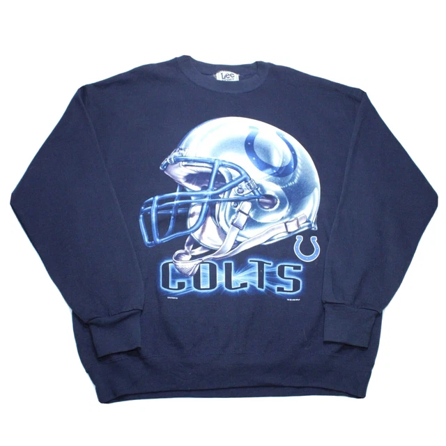 Vintage Lee Sport Sweatshirt Indianapolis Colts NFL 1998 USA Jumper Size XL