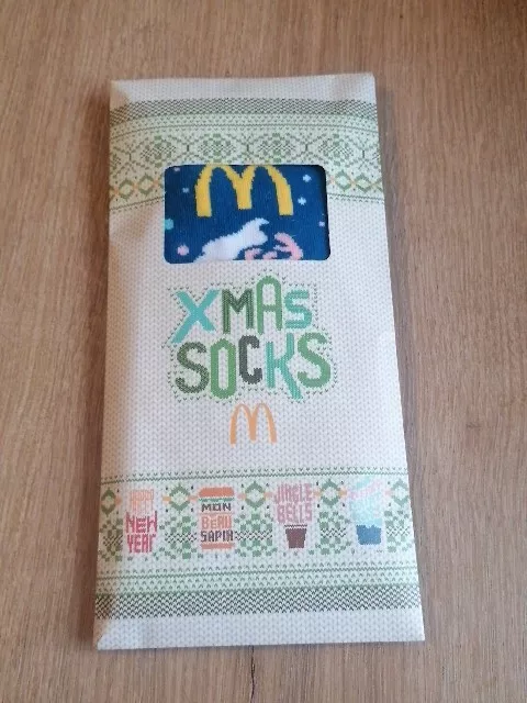 Chaussettes - McDonald's Xmas Socks  2023 / Neuf / Mc Do Mac Donald Christmas -