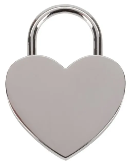 Heart Love Lock Engraved With Desired Engraving Custom Text Padlock Engraving