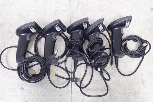 Lot of 5 Honeywell Adaptus 3800G14E Model 3800g Handheld Barcode Scanners