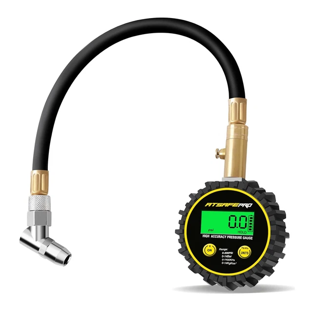 Misuratore Pressione Gomme Lcd Manometro Pressione Pneumatici Digitale LCD - Misuratore 0-200 PSI Per Auto, Moto E Bici Manometro Digitale 1/4 Pollice