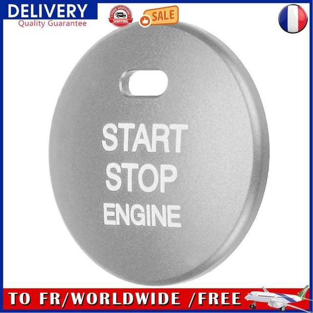 Car Engine Start Stop Button Cap for Mazda 3 Axela CX-3 CX-4 CX-5 (Silver)