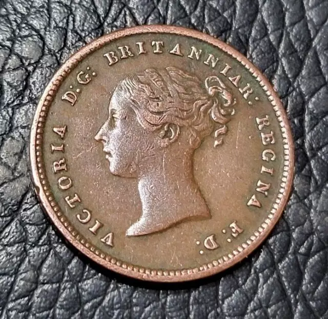 1844 Great Britain Half Farthing Coin 2