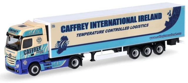 Miniature Herpa 1/87 - Camion Frigorifique Schumacher Mercedes Actros LH 4x2 - Bleu