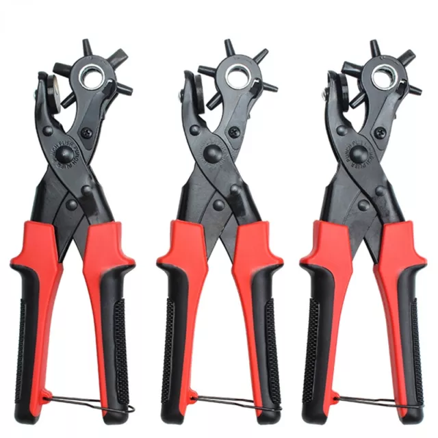 Revolving Leather Punch Plier Punch Hole Tool Puncher for Belt Saddle Watch Band