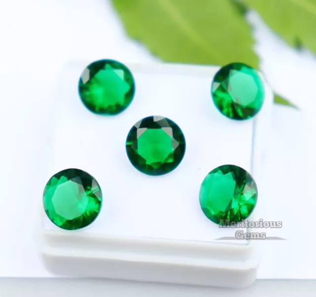 Natural Tsavorite Garnet Round Cut Green 5 Ct Certified Loose Gemstone 5pcs