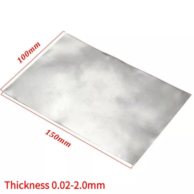 1pc High Purity Pure Zinc Sheet Plate Metal Foil for Science Lab 0.02-2.0mm