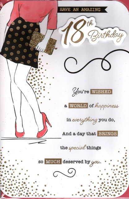 Kiddle-Design Carte Anniversaire Fille Femme 18ème Anniversaire