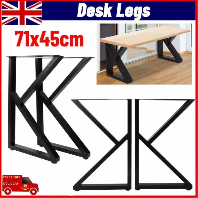 2PCS Table Leg Heavy Duty Metal Dining Coffee Bench Office Desk Steel Trestle