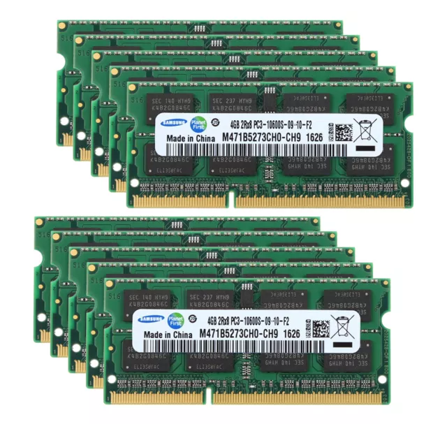 Samsung 4GB 2RX8 DDR3 1333MHz PC3-10600S 204PIN SO-DIMM Laptop RAM Speicher