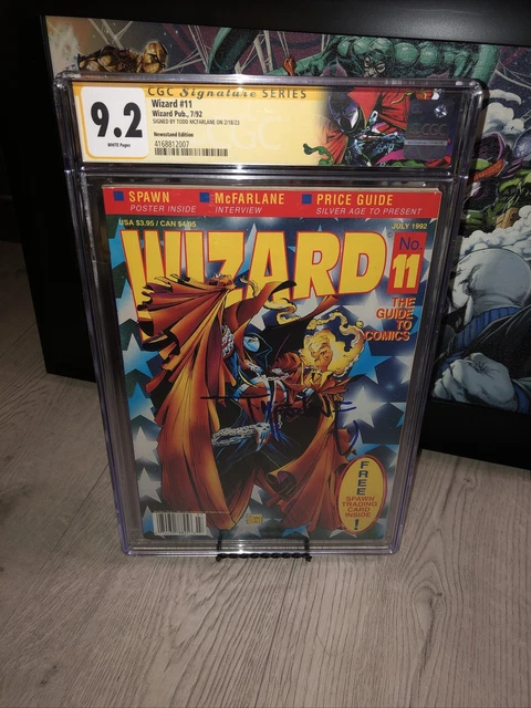 Wizard 11 Magazine CGC 9.2 Signed By Todd McFarlane Spawn