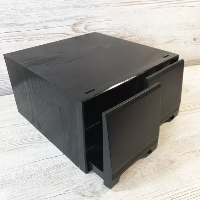 Almacenamiento de CD 3 cajones 40 discos CD efecto negro retro años 90 estuche soporte de música