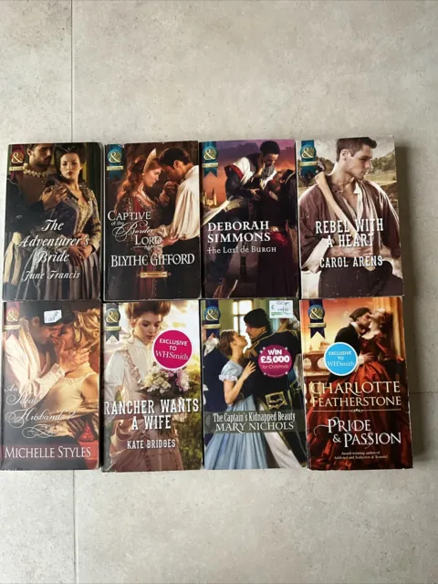 8 Mills & Boon Historical Romance books bundle job lot