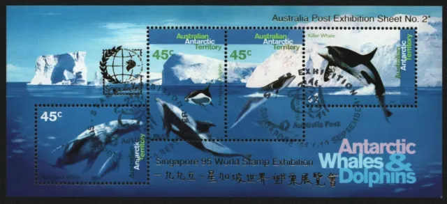 AAT / Austral. 1995 Antarctica - Mi-No. Block 1 gest / used - whales / whales