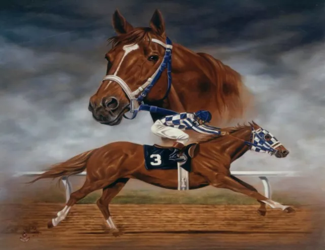 Secretariat Horse Racing Triple Crown reprint mini poster 2 sizes available.