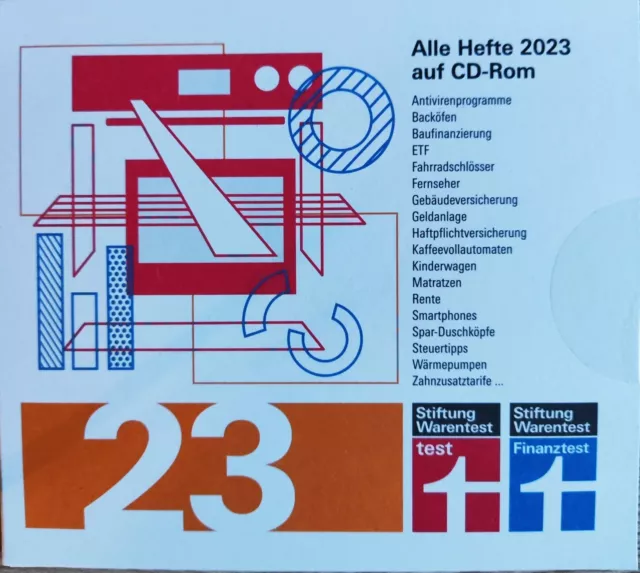 Stiftung Warentest Archiv-CD 2023: Alle Hefte test + Finanztest 2023 auf CD; NEU