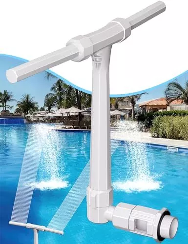 Egepon Pool Fountains for Above and Inground Pools Pool Waterfall with 2 Adju...