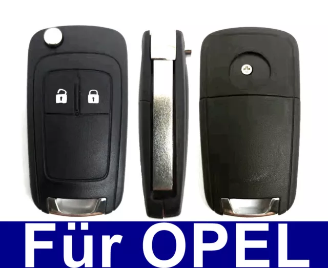 2Tasten Ersatz Klappschlüssel Gehäuse für Opel Astra J Insignia Corsa E Meriva B