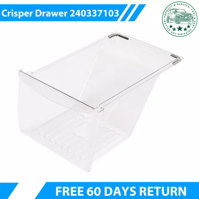 Clear Crisper Drawer Compatible with Frigidaire Refrigerator 240337103 PS429854