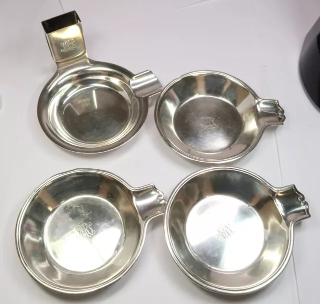 TIFFANY & CO | Sterling Silver (305.7g TW) Cigarette Ashtray 4 Piece Set #42167Y