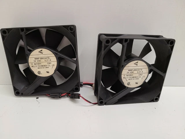 Lot Of (2) Guaranteed! Melco Technorex 24Vdc .21A Cooling Fan Mmf-08G24Ts