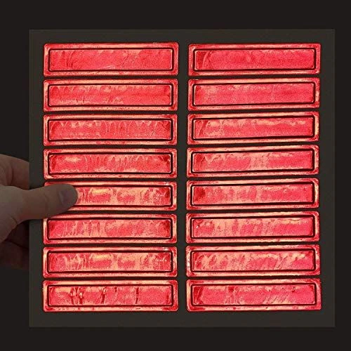 MyHardHatStickers Fluorescent Red-Orange 1" x 4", Red-orange