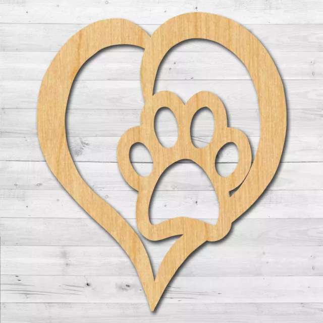 Love Pets Heart Cut out, Wood plaque sign, Home decor, Craft supplies