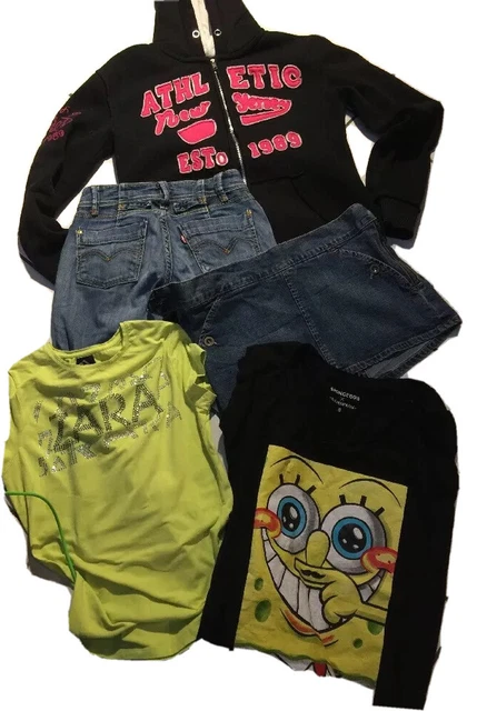 LOT FILLE 14.16 Ans Jean Et Jupe Levis Veste Michican Top Zara