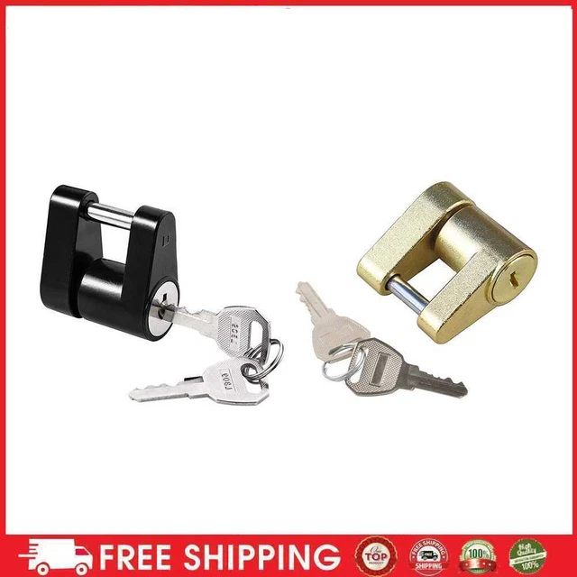 Trailer Coupler Padlock Hook Lock Hitch Security Protector Zinc Alloy for Truck