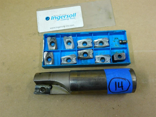 Ingersoll 12J1B1080R01 3051766-K Indexable End Mill 1" Shank 4" L LOT # 14