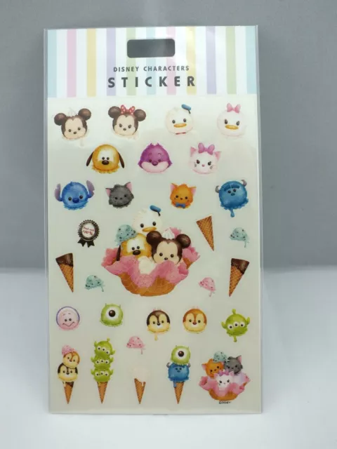 Disney Store Japan Tsum Tsum Sticker Sheet 30 Stickers Minnie Mickey Mouse New