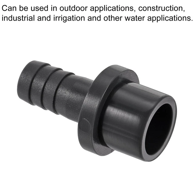 PVC Tuyau Raccord 12mm Barbelé x 20mm OD Tube Adaptateur Tuyau Connecteur Noir 5
