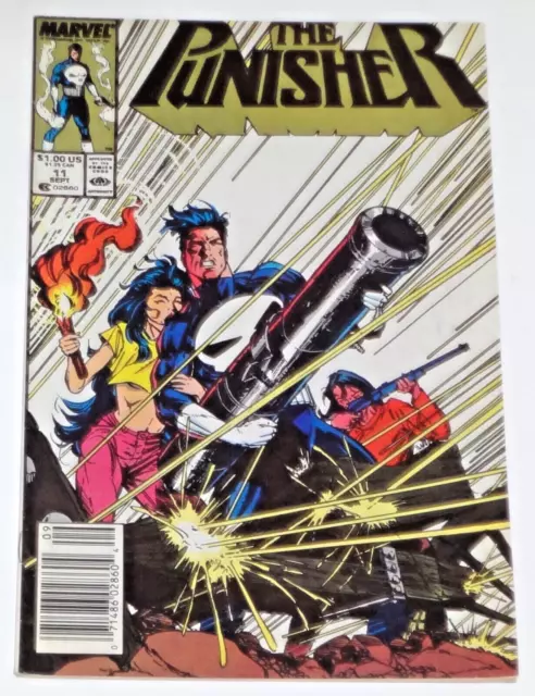 1987 Marvel Vol 2 Series 1988 Issue The Punisher #11 Fn Newsstand Comic Book