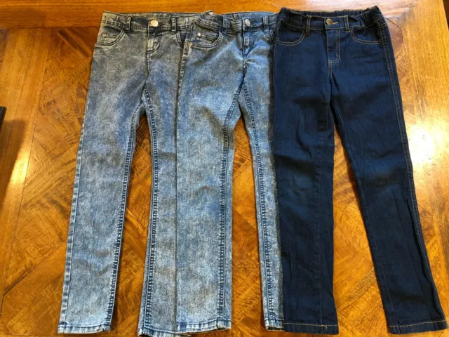 3 x Girls Miss Understood Denim Jean Pants Size 8 VGC