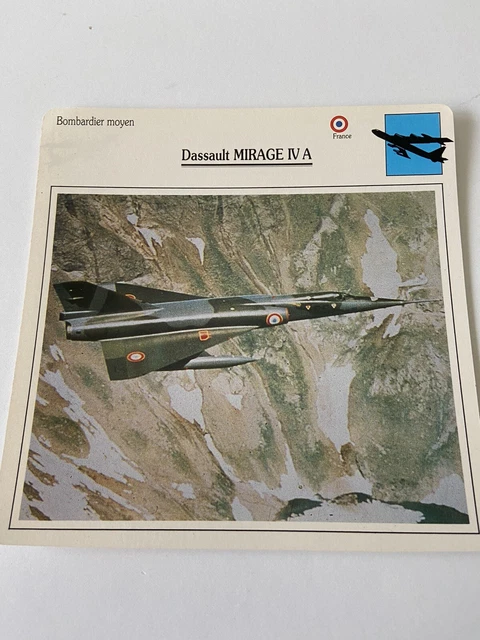 Carte Collection Bombardier Moyen Dassault MIRAGE IV A