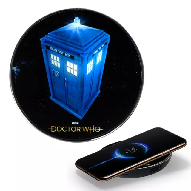 Doctor Who TARDIS Qi Wireless Charger With Illuminated TARDIS or 2A USB