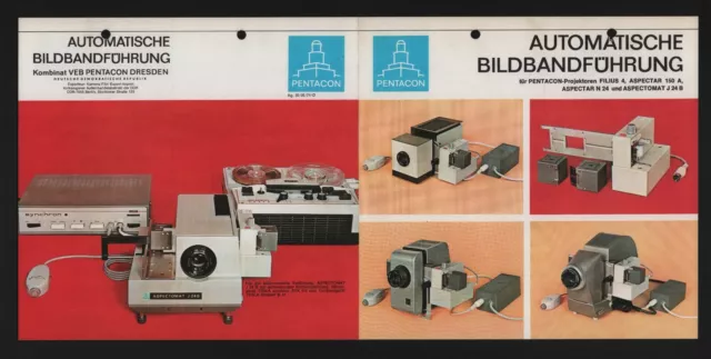 DRESDEN, Prospekt 1974, VEB Pentacon Dresden Automatische Bildbandführung Filius